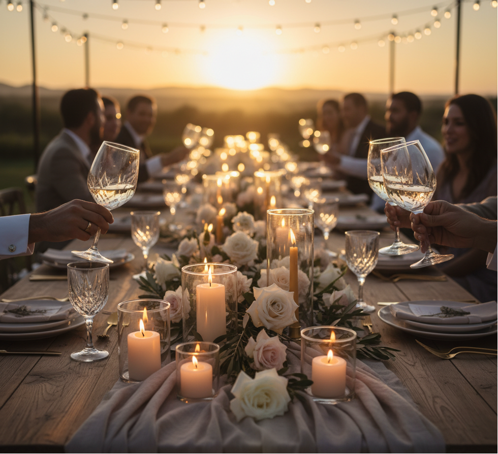 Mesa decorada boda