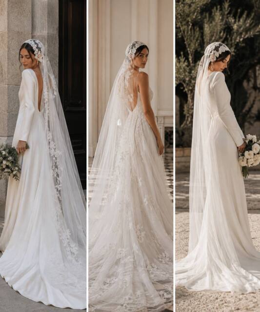 9 velos de novia originales. velo casquete